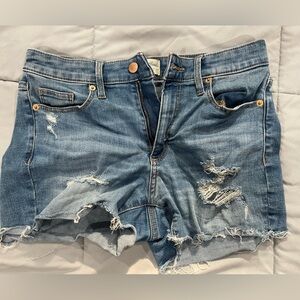 Universal Thread Distressed Blue Denim Shorts